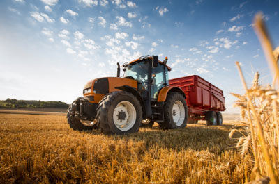 Tractor in a field